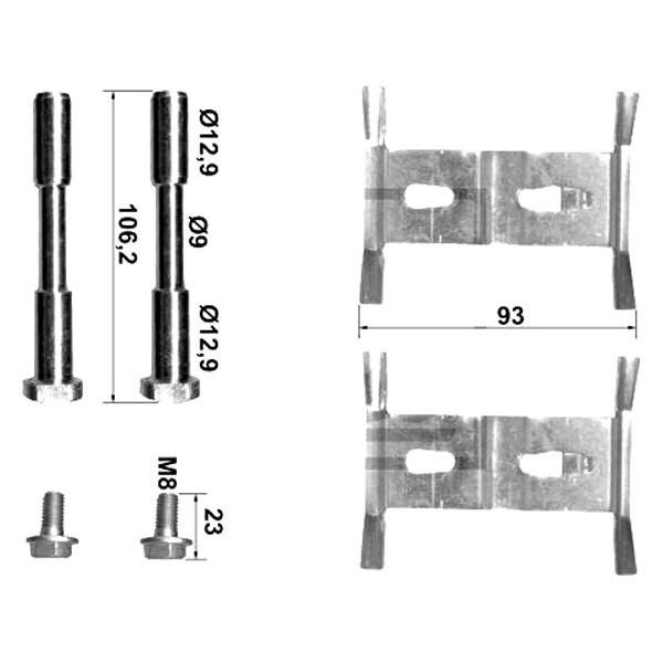 For Audi Q7 2007-2015 ATE 13-0460-0279-2 Front Brake Hardware Kit