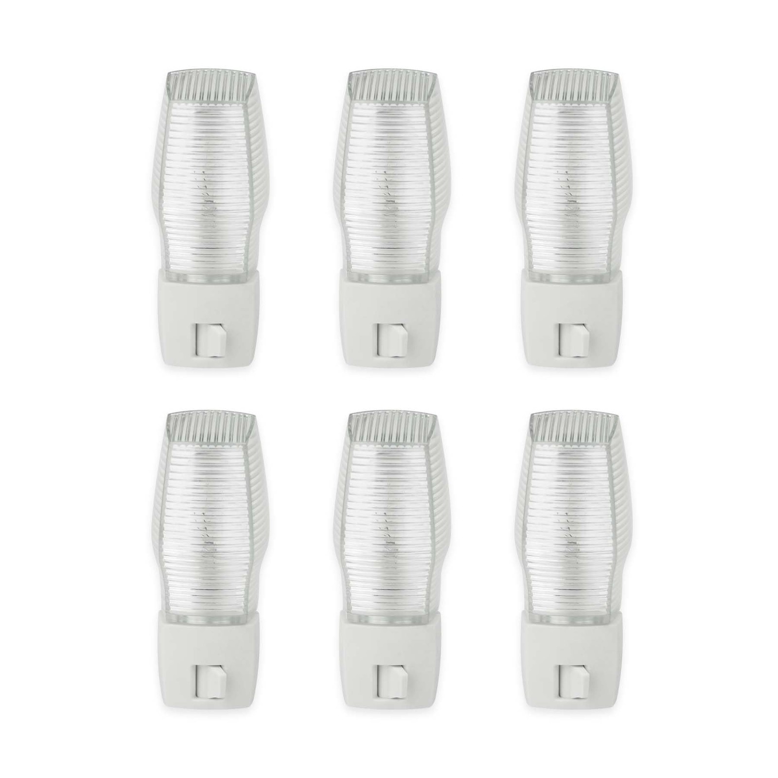OSKOS 6 Pack Plug in Night Light with Manual On/Off Switch, 7W White