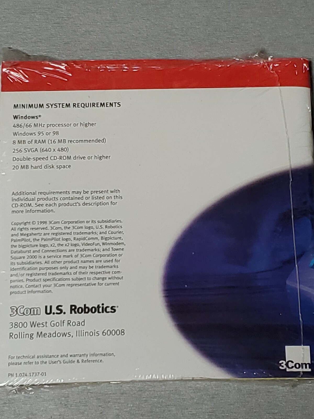 3Com US Robotics 56K Faxmodem Installation Guide Disk Windows 95 98 NT 4.0