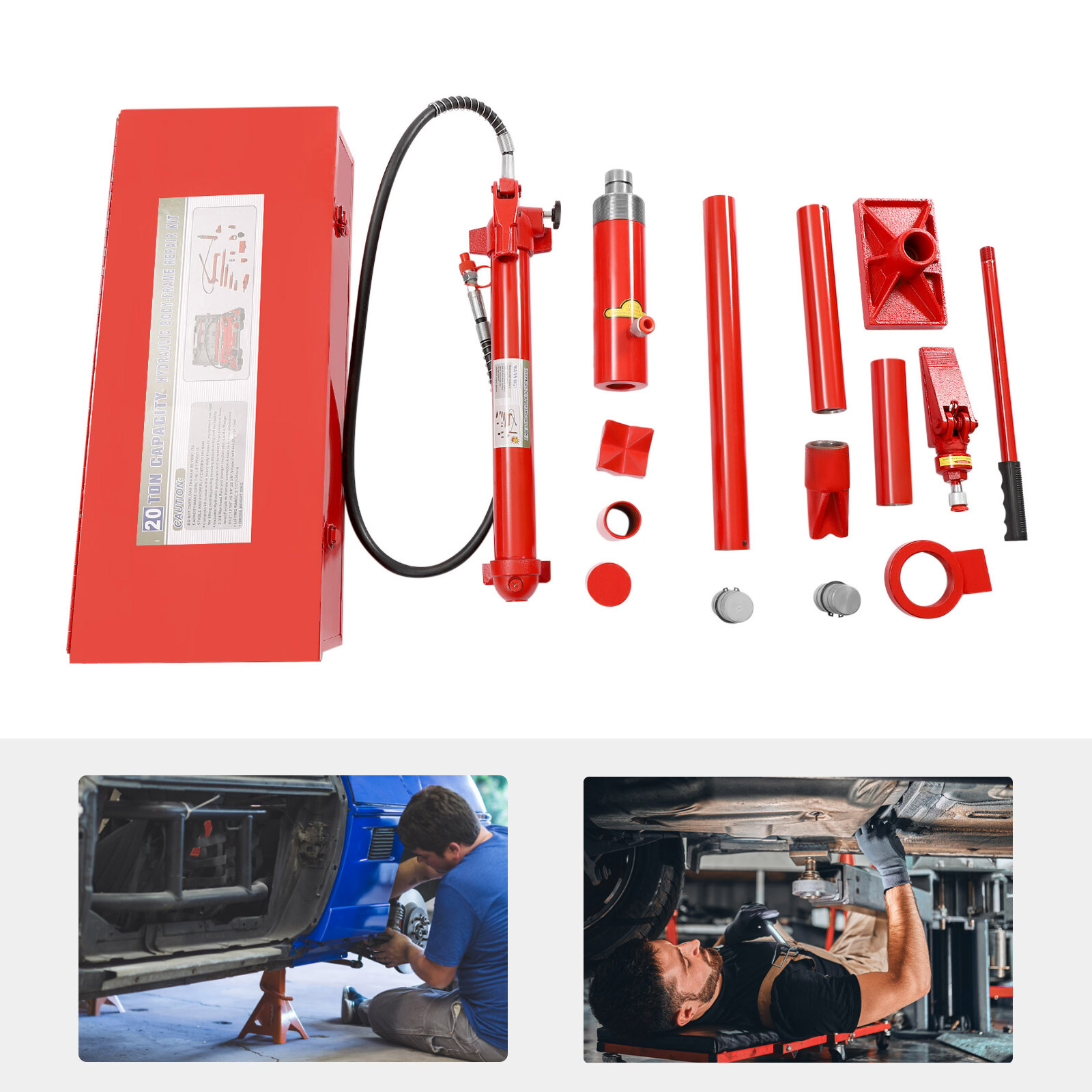 Auto Shop Tool Lift Ram 20 Ton Porta Power Hydraulic Jack Body Frame Repair Kit