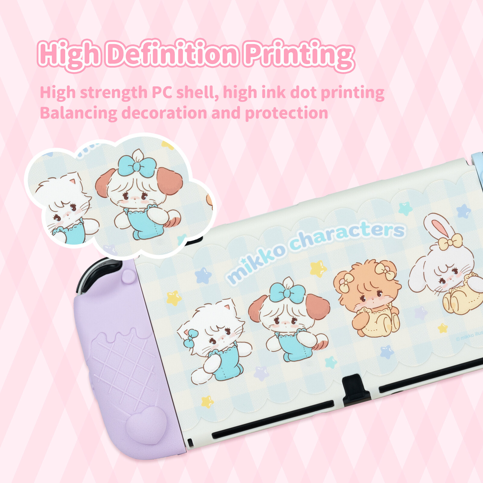 GeekShare Mikko Protective Case for Switch OLED / Regular Switch JoyCon Cover