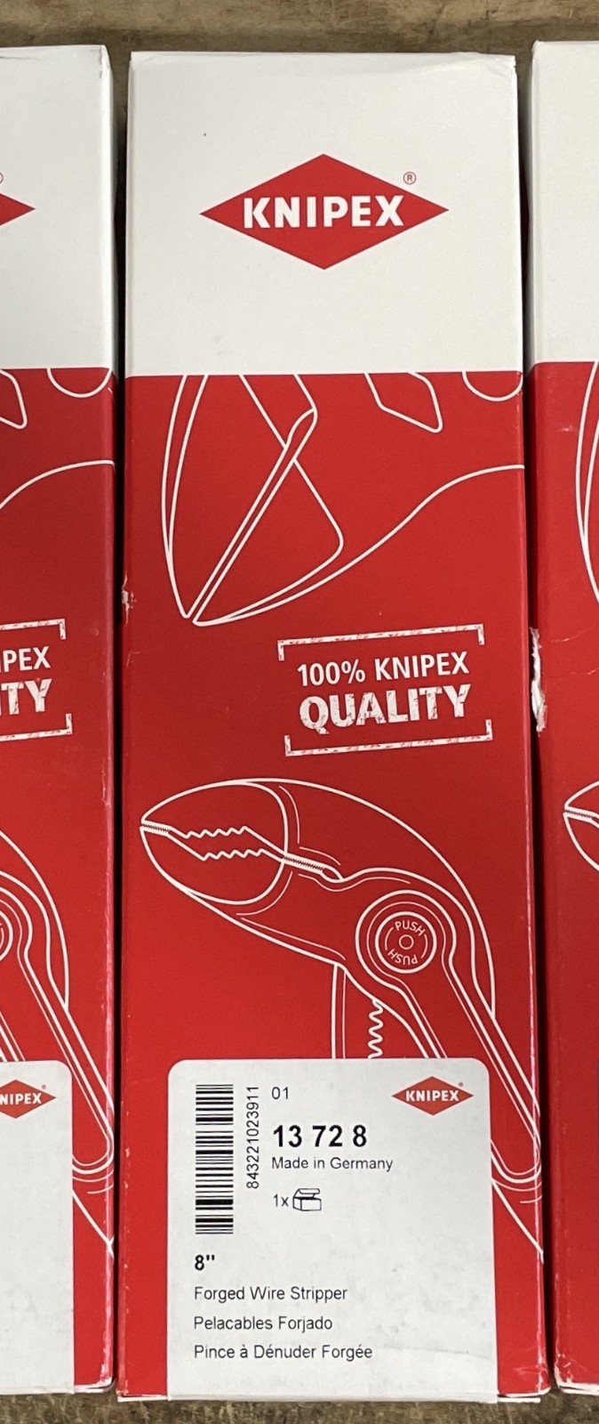 Knipex 13 72 8 8" Forged Wire Stripper, Multi-Component 10-20 AWG