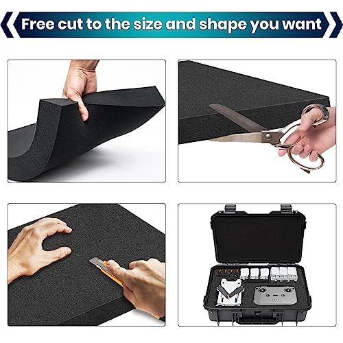3 Pcs 16 x 12 x 2 Inches Foam Inserts for Cases - 3pcs-thickness 2in