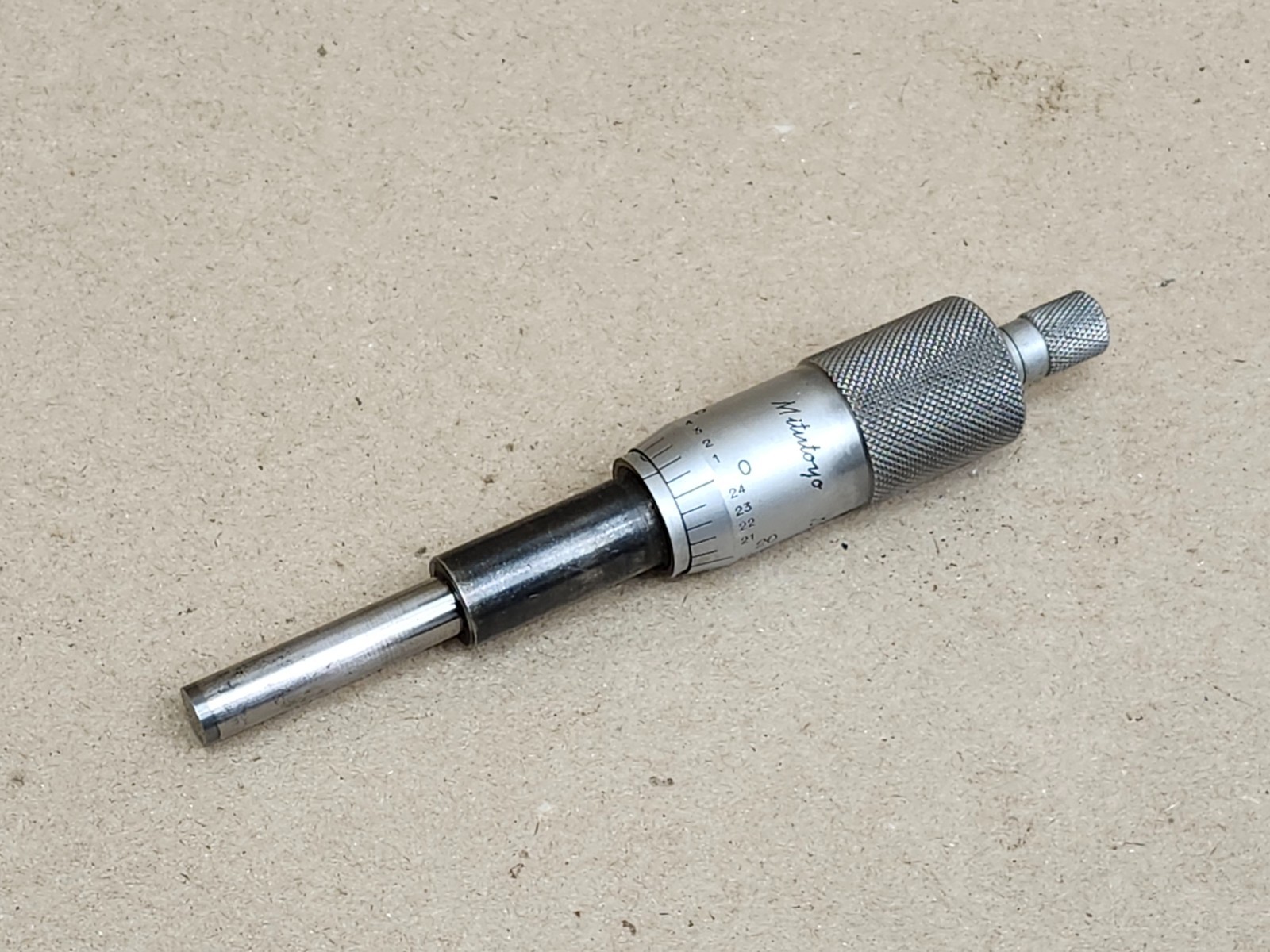 Mitutoyo  0-1 Micrometer Head With Ratchet, Carbide