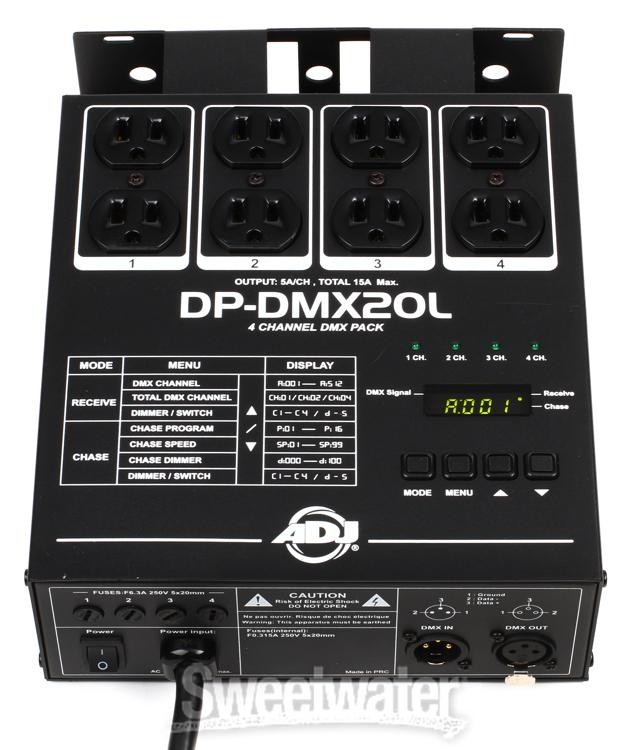 ADJ DP-DMX20L 4-channel DMX Dimmer/Switch Pack