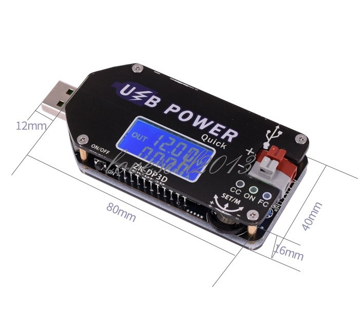 15W 2A Digital Control USB Adjustable Power Supply Module CC CV Speed Controller