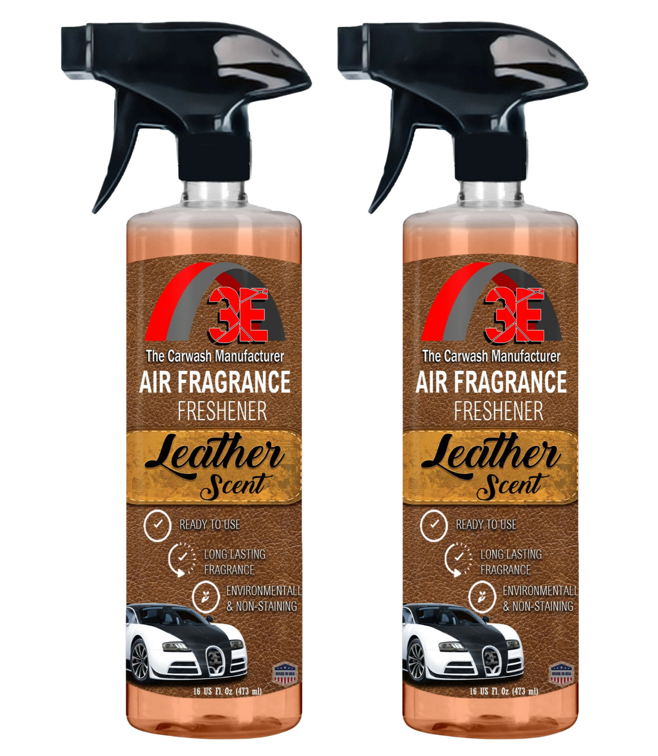 LEATHER SCENT AIR FRESHENER ODOR ELIMINATOR CAR FRAGRANCE FREE SHIPPING (2PACK)