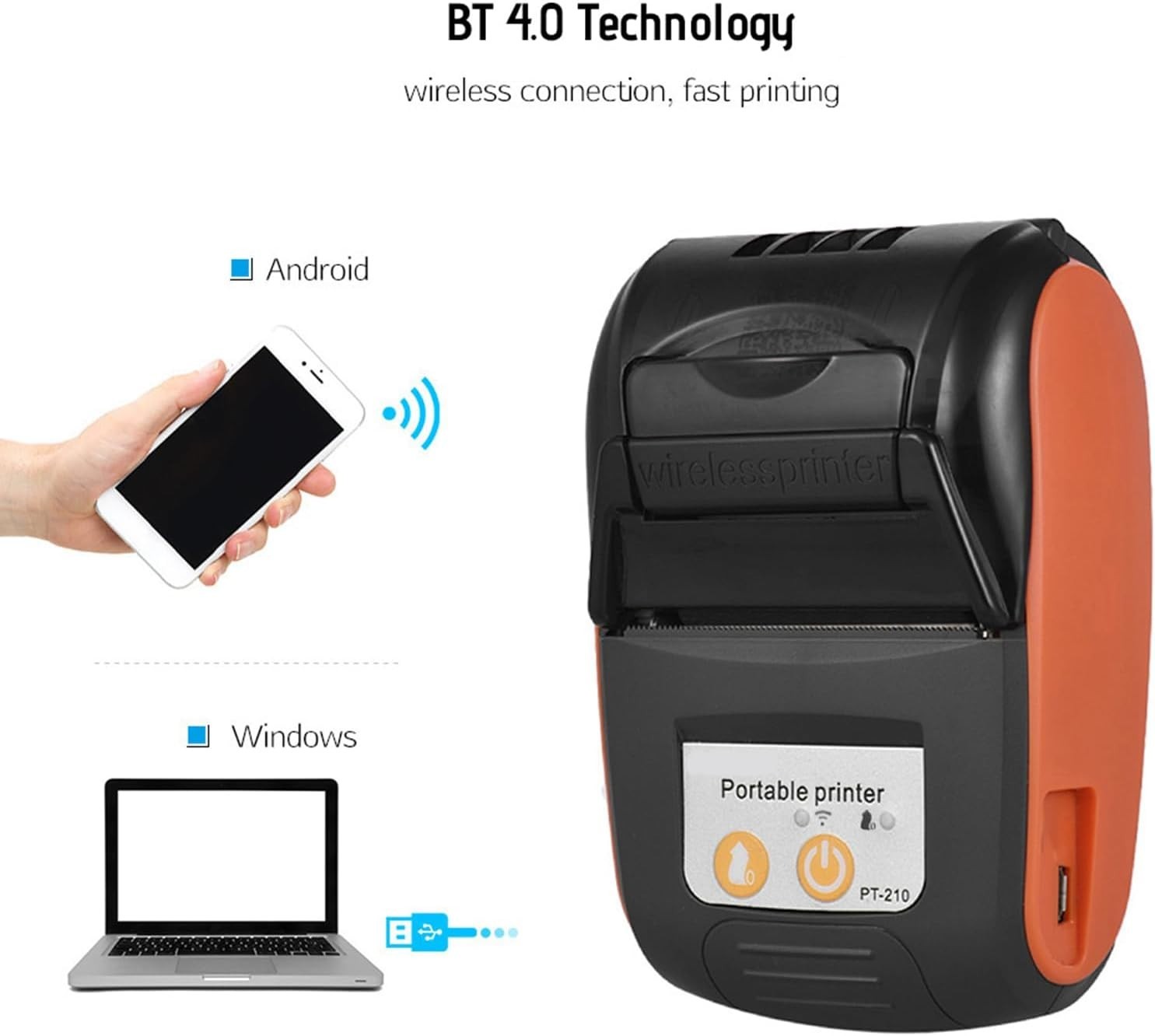Sunydog Portable Thermal Printer Handheld 58mm Receipt Printer