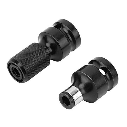 Hex Female Socket Adapter, 2 PCS 1/2 to 1/4 Telescopic Socket Adapter For