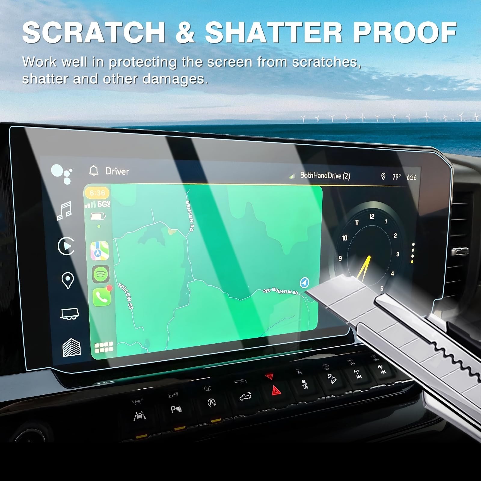 Karltys 2 Pack 13.4" Screen Protector for 2022-2025 Chevy Silverado