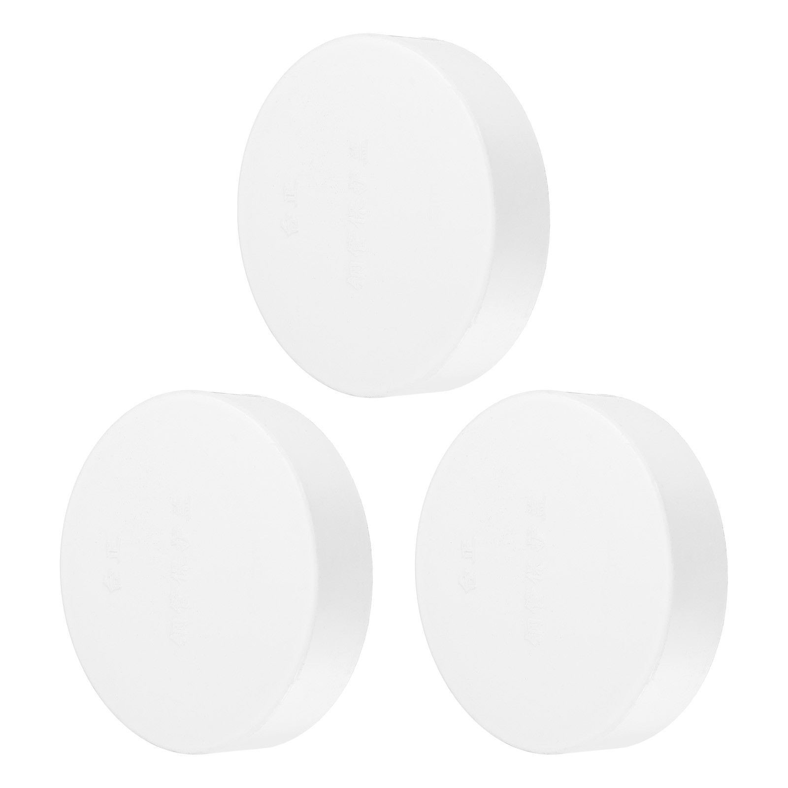 3 Pcs End Caps, PVC Round Furniture Grade Plug Coupling Socket (White, 3.5-Inch)