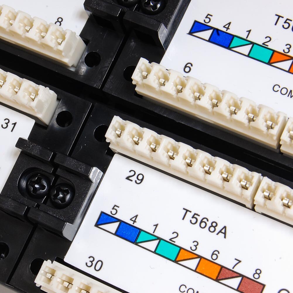 48 Port Cat6 Patch Panel 110 RJ45 Network LAN 2U 19" Rack Mount Server Cabinet