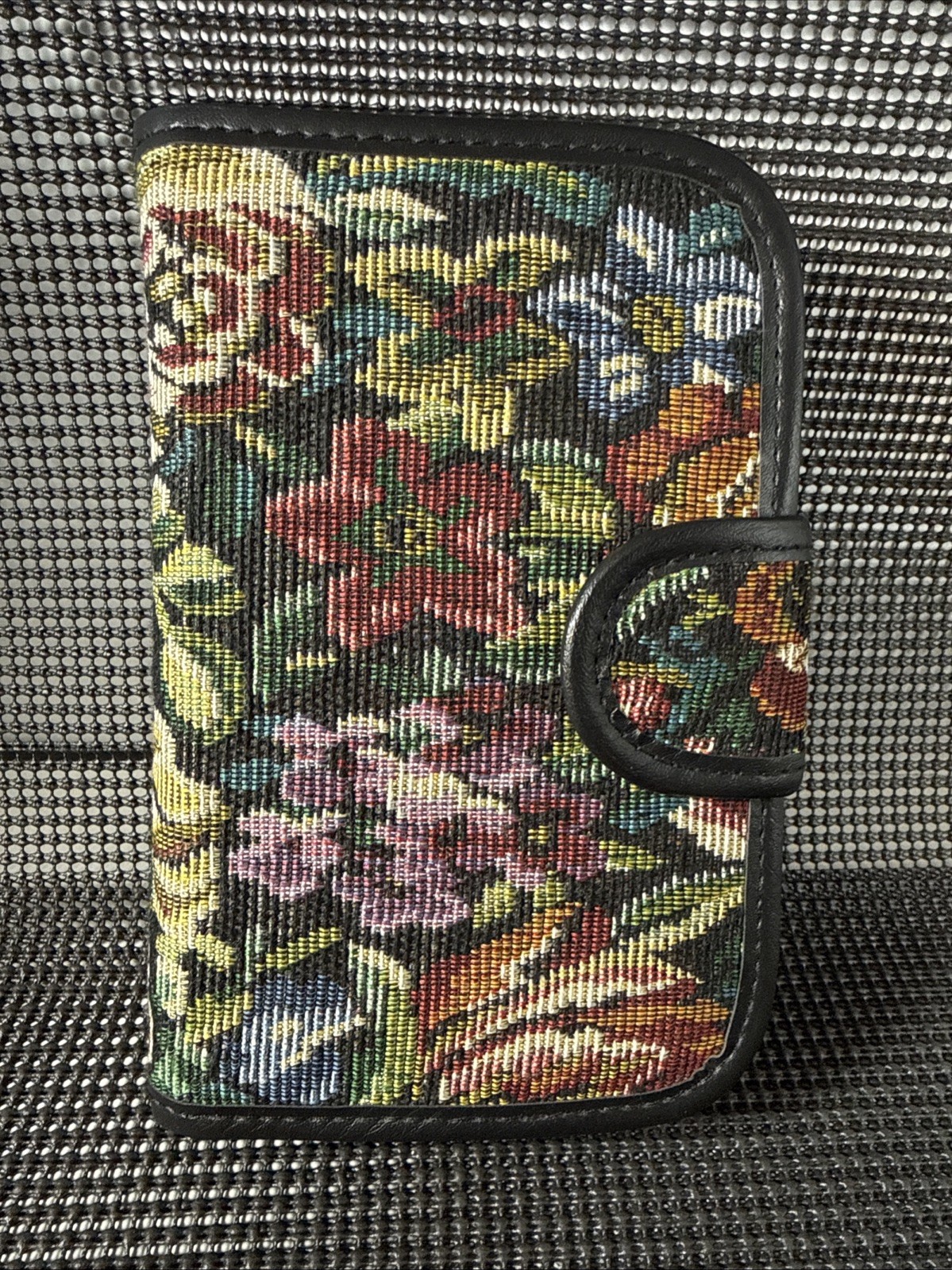 Pill Box Holder Tapestry Floral 14 Day Travel Case Medication Travel Case