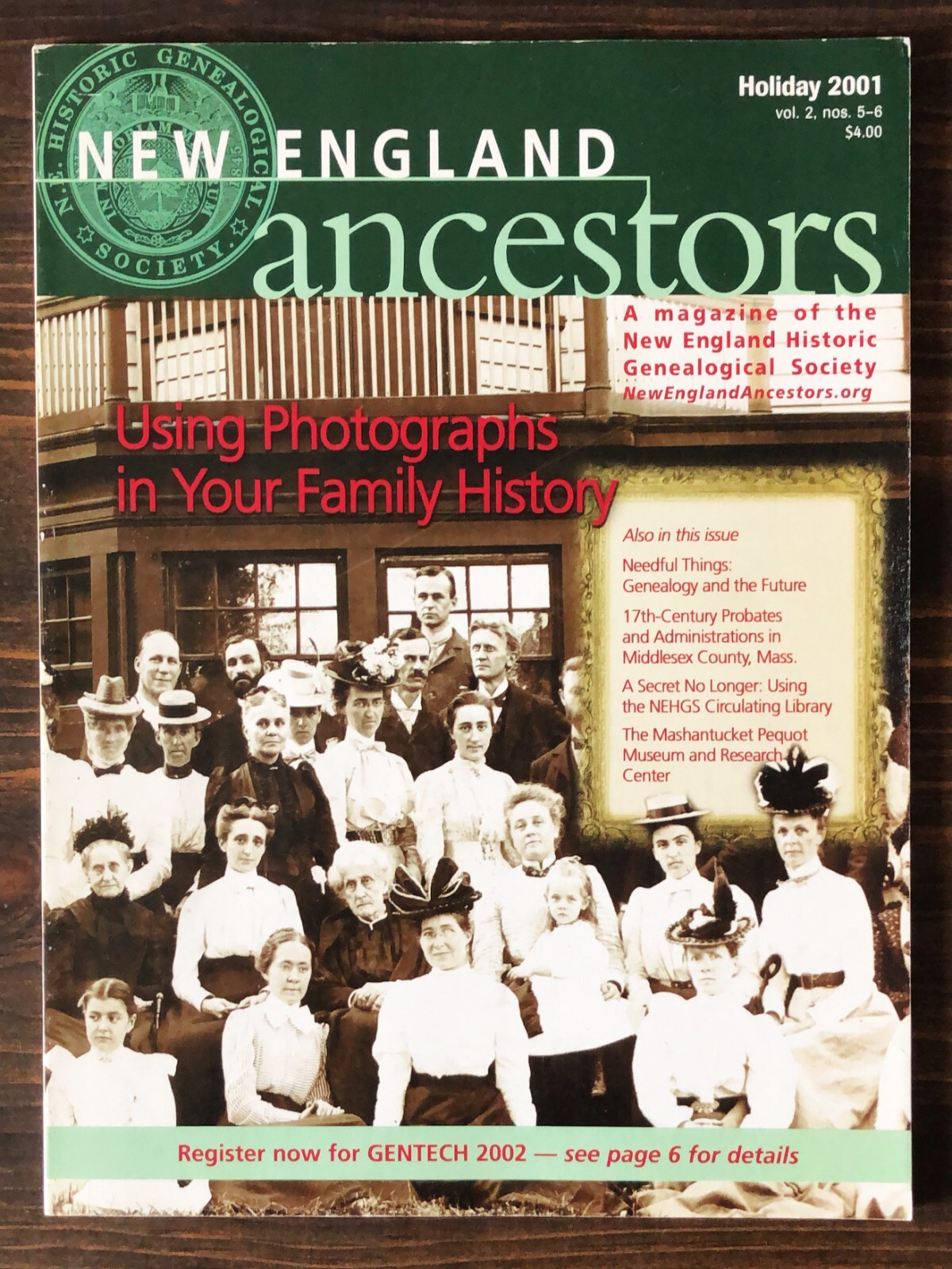 2001 New England Ancestors Magazine, Lot of 5