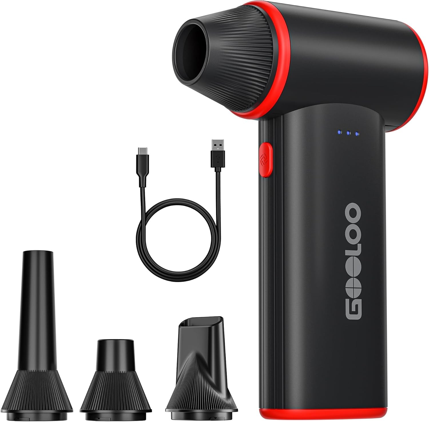 GOOLOO F3 Compressed Air Duster, 3-Speed Adjustable Air Blower for Cleaning