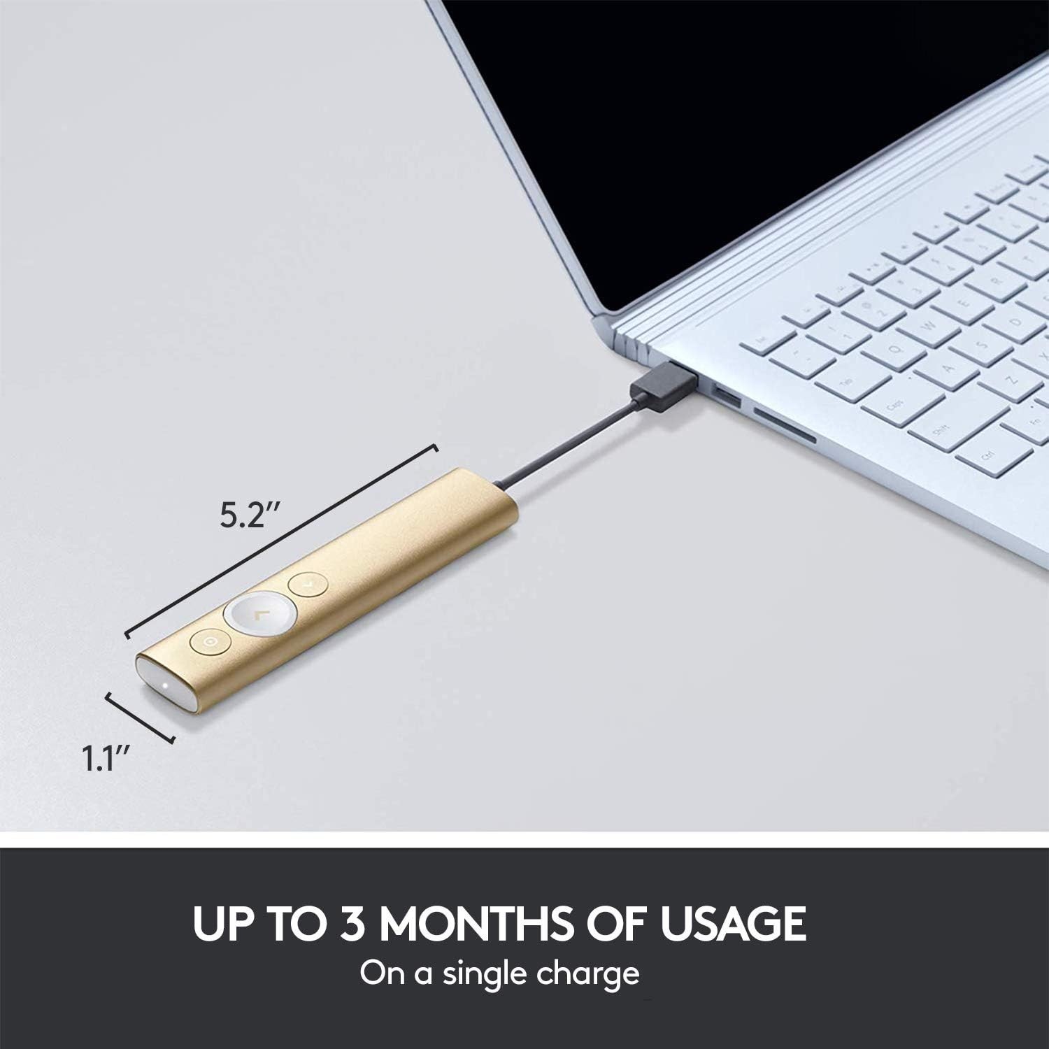 Logitech Spotlight Presentation Remote - Gold, Advanced Digital Highlighting,...