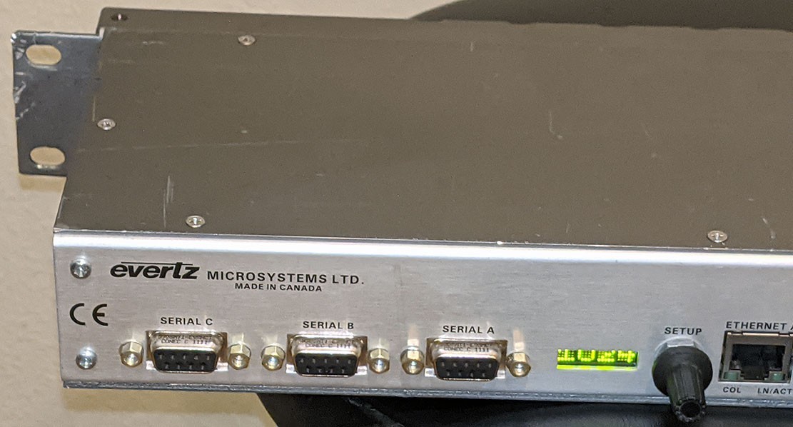 Evertz CP-1024E Quartz Router Control Panel, Rackmount Unit