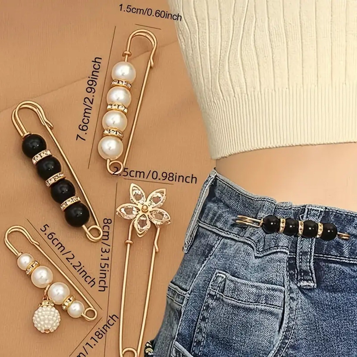 Multicolor Random Pattern Waist Pin