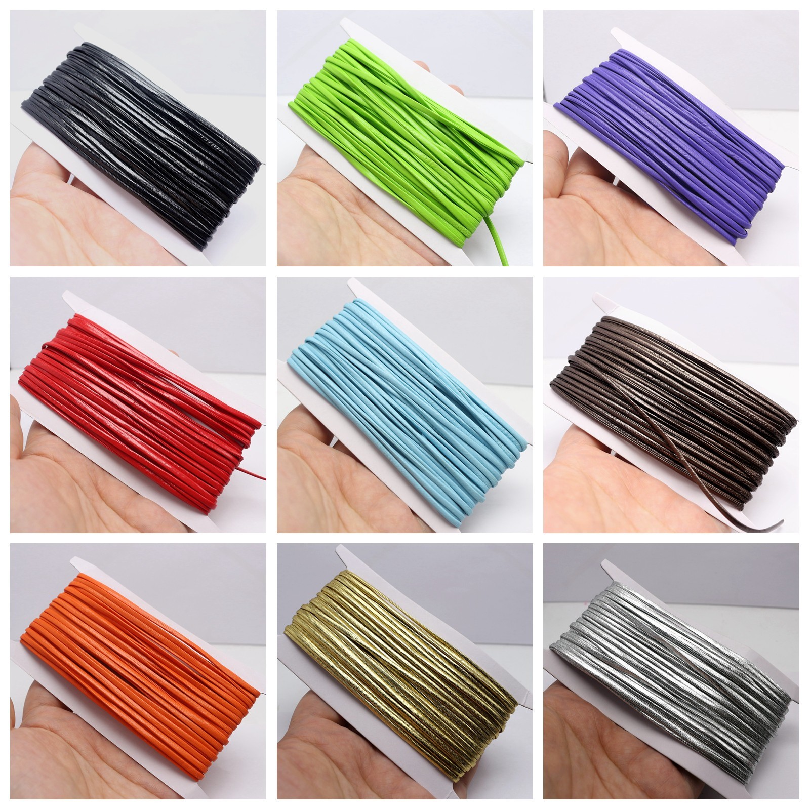22 Yards 2.5mm Flat Synthetic Leather Cord - Soft Jewelry Lace String for DIY