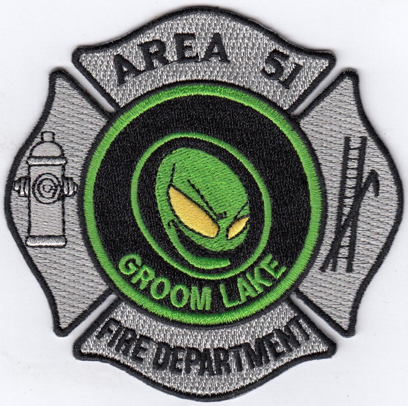 Nevada Groom Lake Fire Department Area 51 UFO Patch