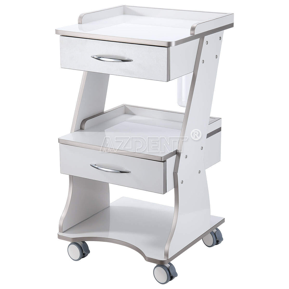 Dental Trolley Built-in Socket Tool Cart+Auto-water Bottle Supply System 3 Layer