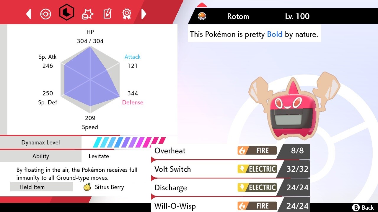 Pokemon Sword and Shield 6iv Shiny Rotom Heat - FAST DELIVERY!