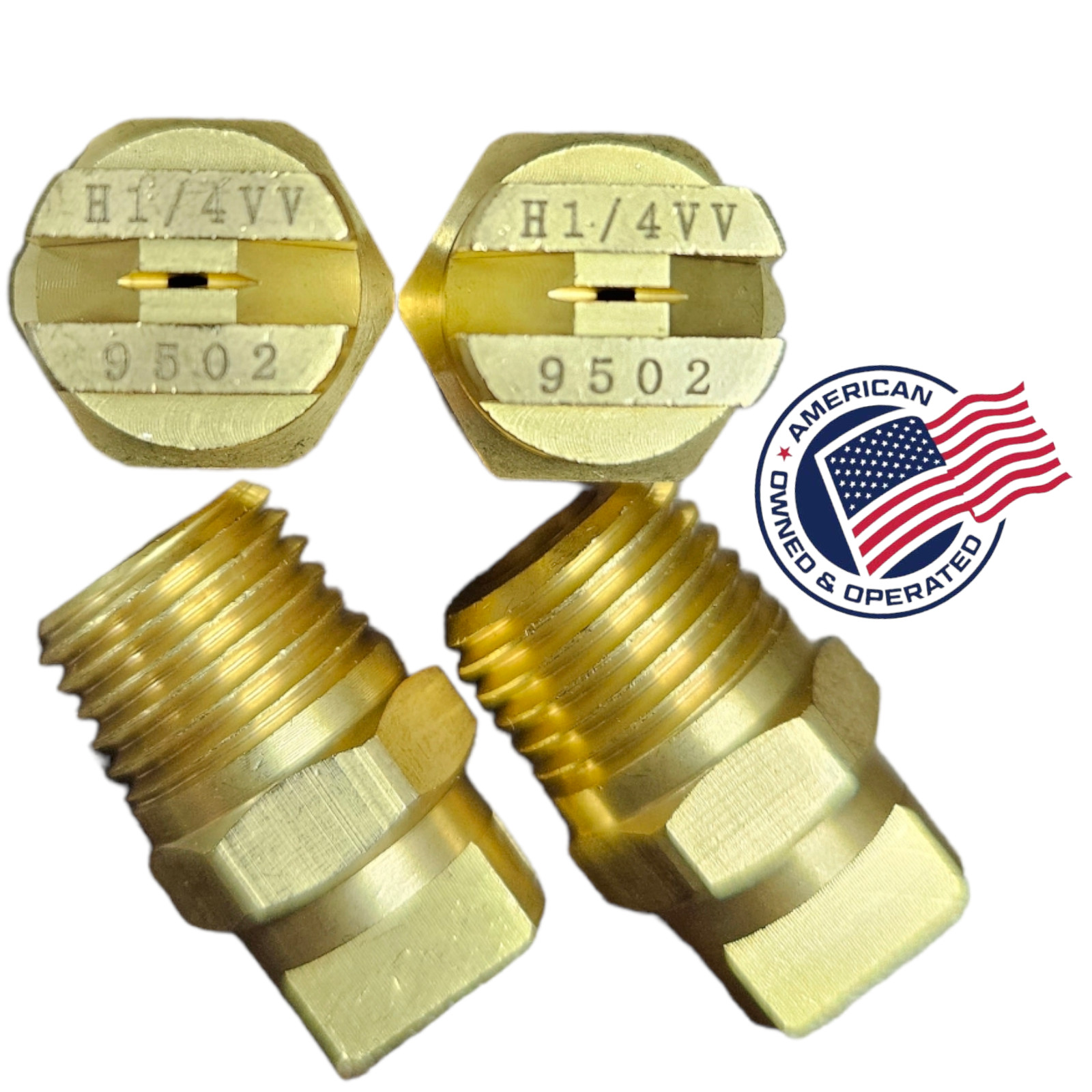 Carpet Cleaning Wand Replacement Brass 1/4" V-Jets 9502 Vee Jets (4 count)
