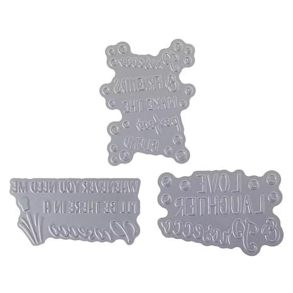 Crafter's Companion Gemini Prosecco Quirky Sentiments Die Set OPEN PKG 652587