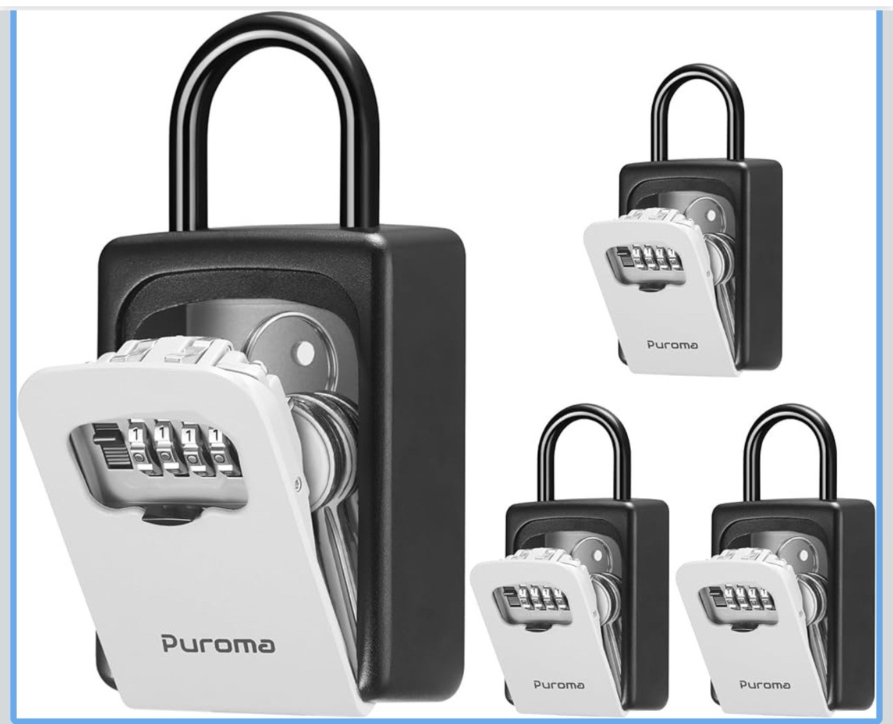 Caja De Cerradura Para Llaves Caja De Seguridad Con Combinacion Portatil Caja 4