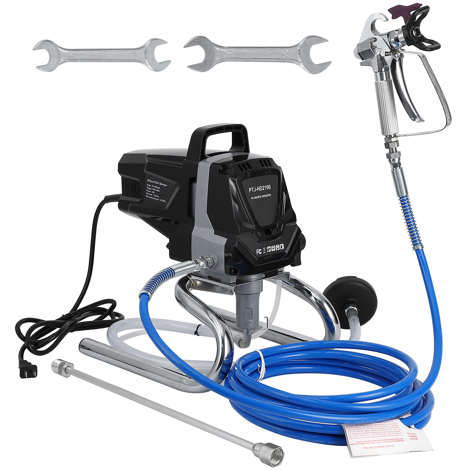 Vertical airless HVLP spray paint machine, efficient and dilution-free universal
