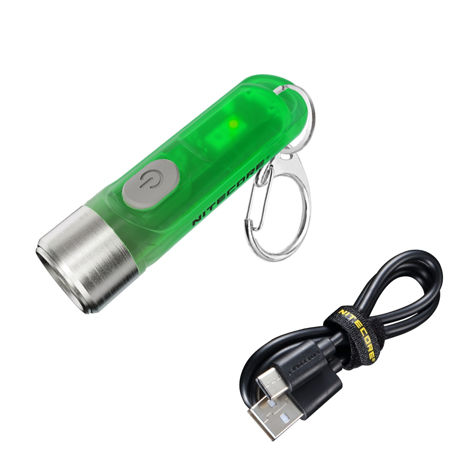 NITECORE TIKI GITD 300 Lumen USB-Keychain Flashlight UV/High CRI LED + USB Cable