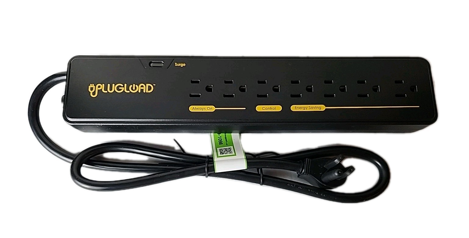 NEW Plugload 7 Outlet, Energy Saving Advanced PowerStrip 107PL Heavy Duty Black