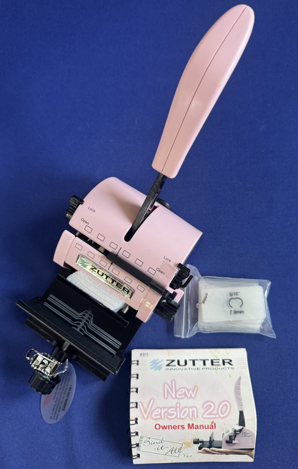 ZUTTER Bind All v2.0 Pink Scrapbooking Project Cover Spiral Binding Machine New