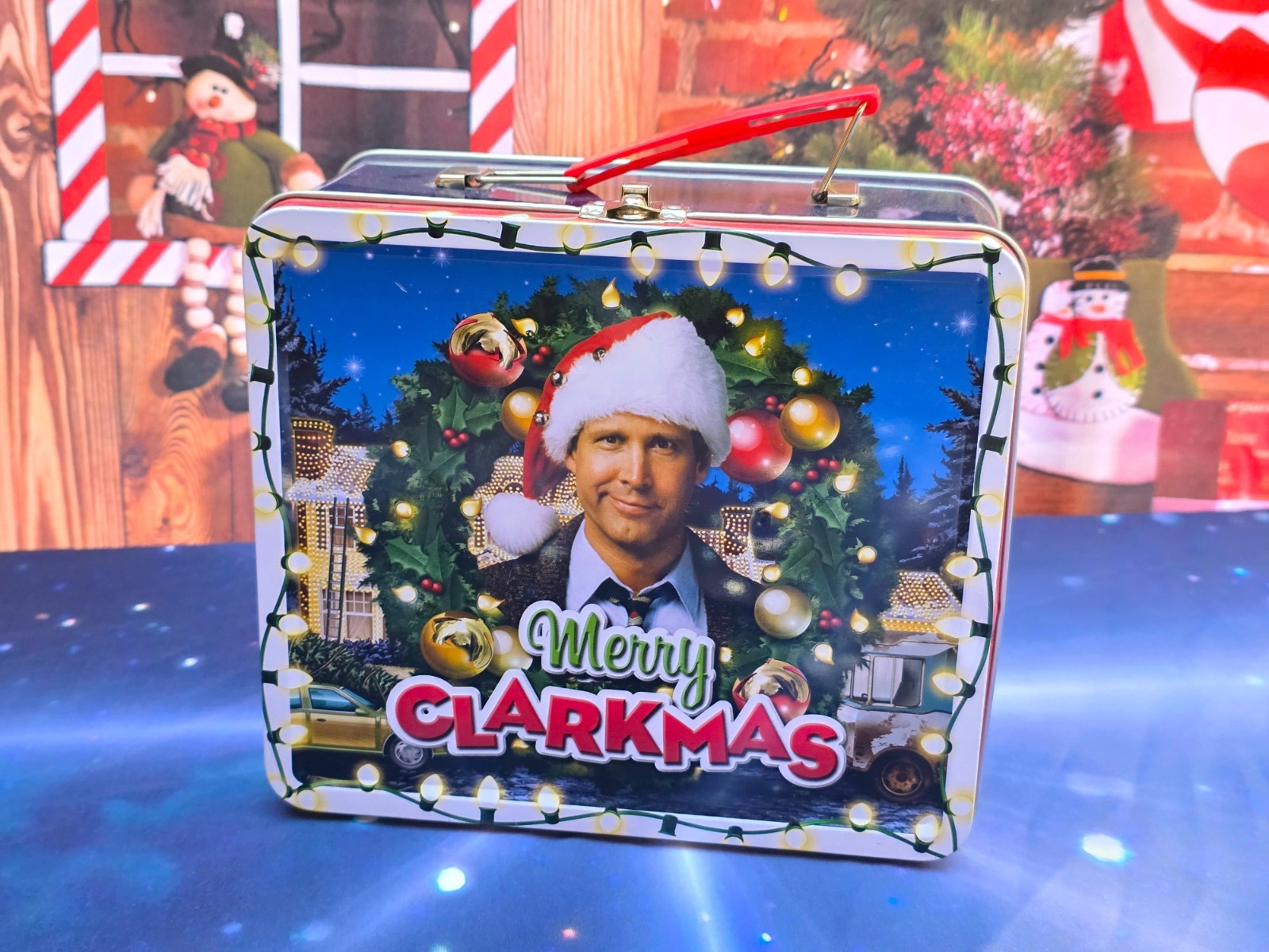 National Lampoon's Christmas Vacation Clark Griswold Tin Lunchbox Lunch Box RARE