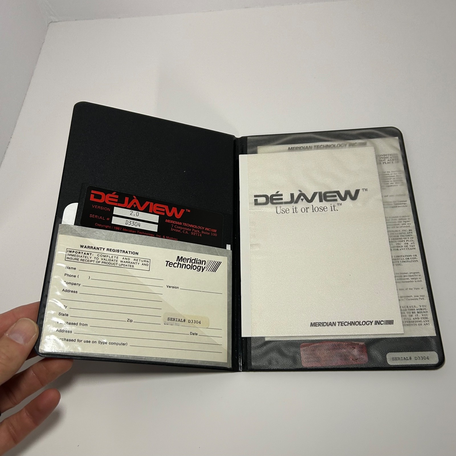 Dejaview Meridian Technology Software v2.0 IBM 5.25" Floppy Disk