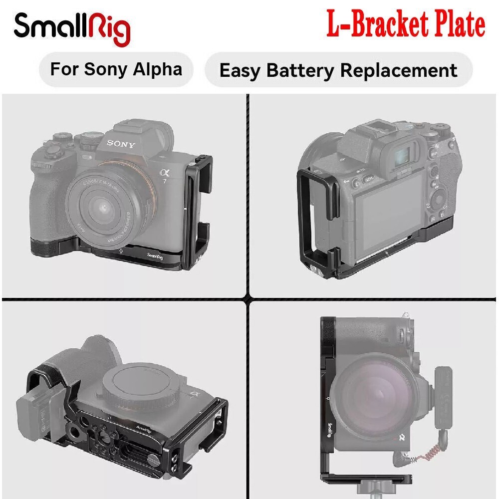 SmallRig Alpha Camera L Bracket for Sony A7R V/A7 IV/A7S III/A1 QR for Arca-Type
