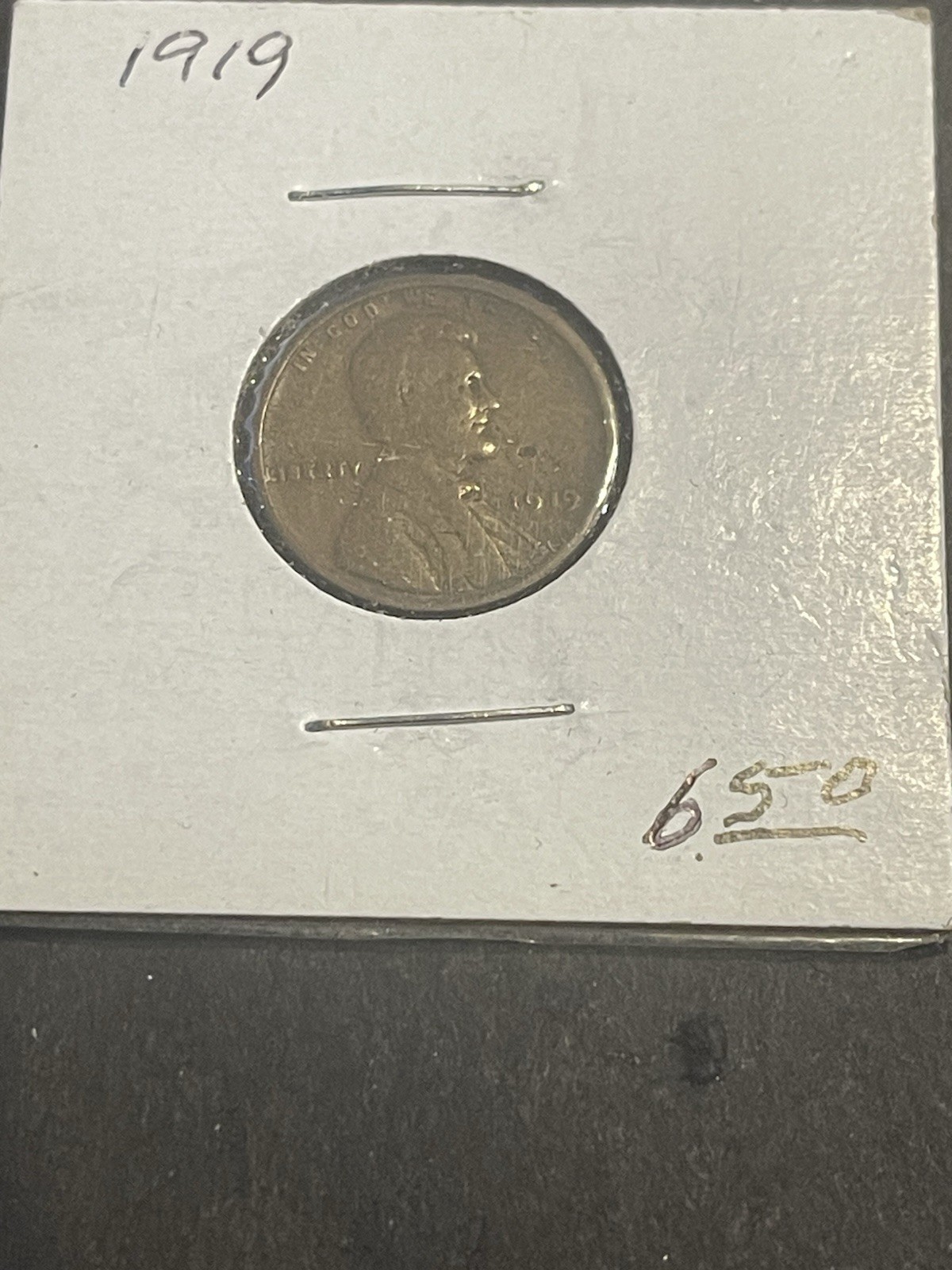1919 (P) Philadelphia Lincoln Wheat Cent/Penny - G Good to VG Very Good X2731