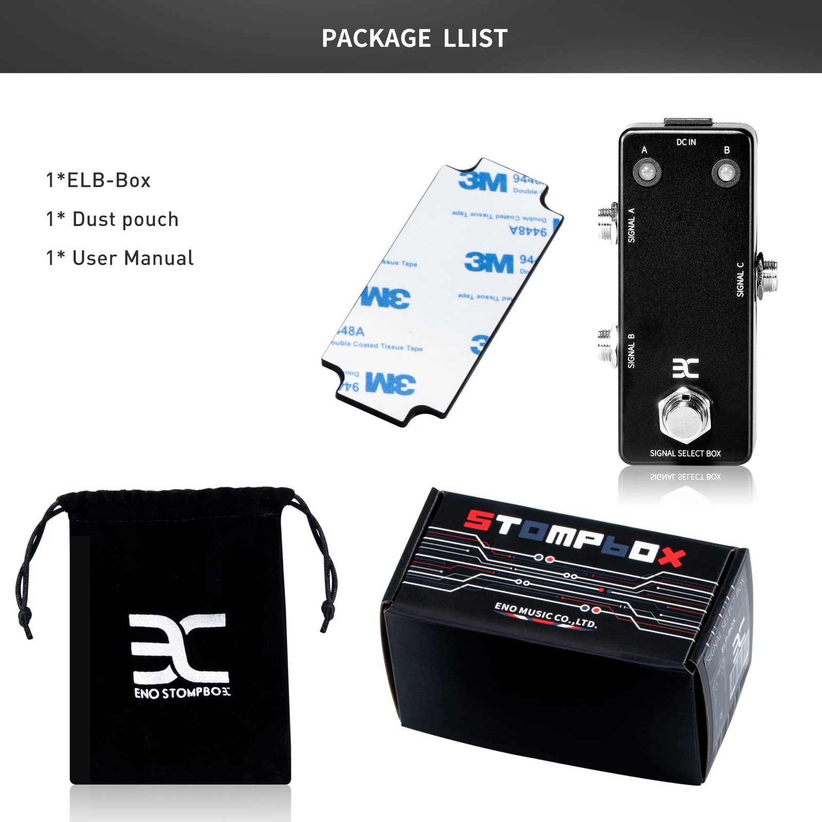 EX Signal Line Select A/B Box AB Switch Pedal without Power Pack, Black