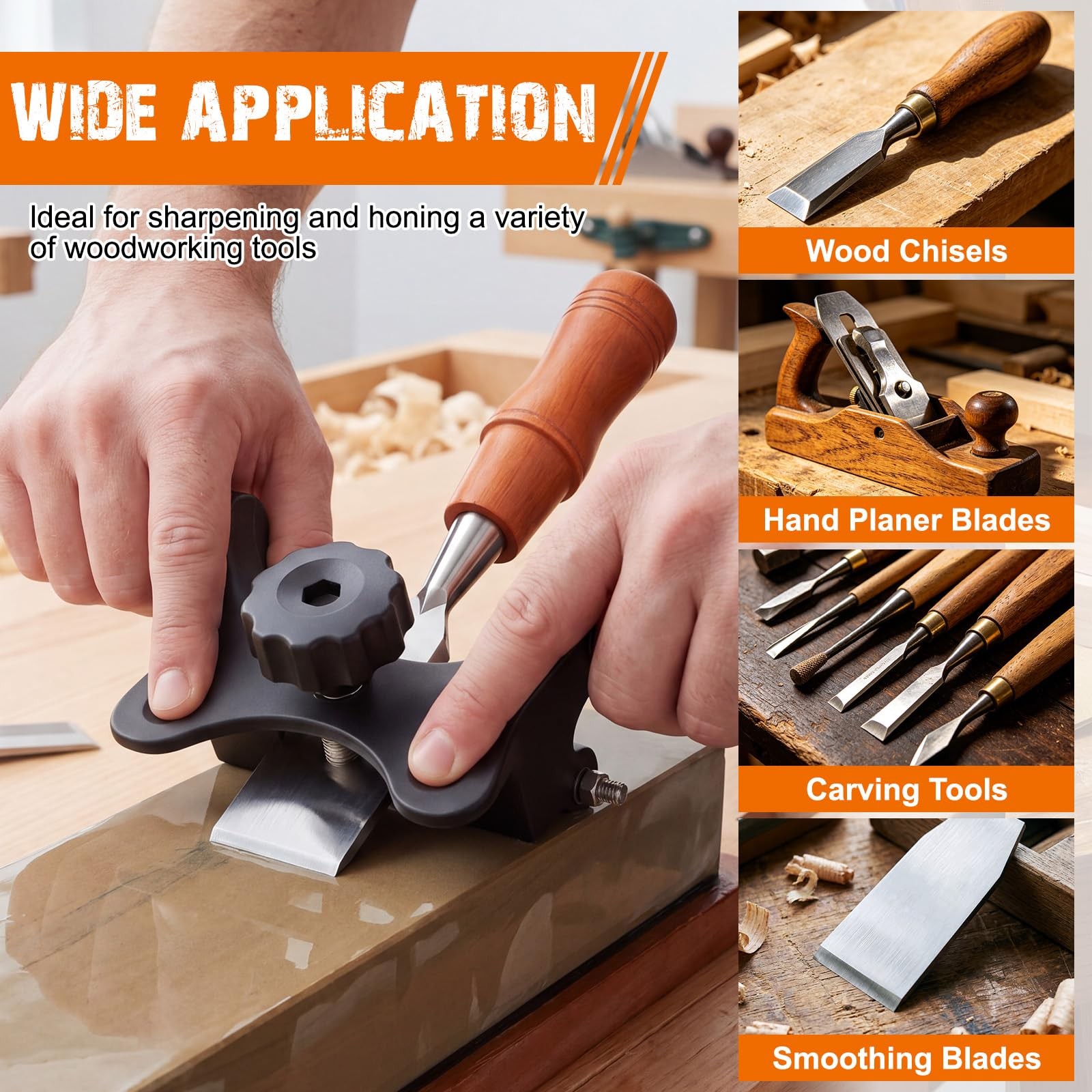 Ergonomic Honing Guide Sharpening Jig, Labor-saving Chisel & Plane Blade Hold...