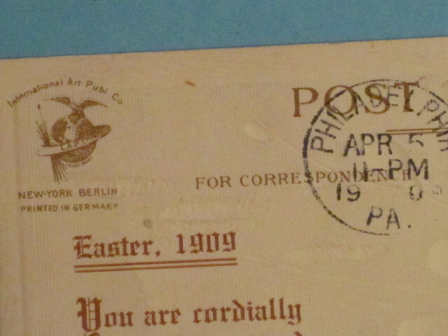 Embossed Art "Easter Joy attend you" Postcard / Printed in Germany