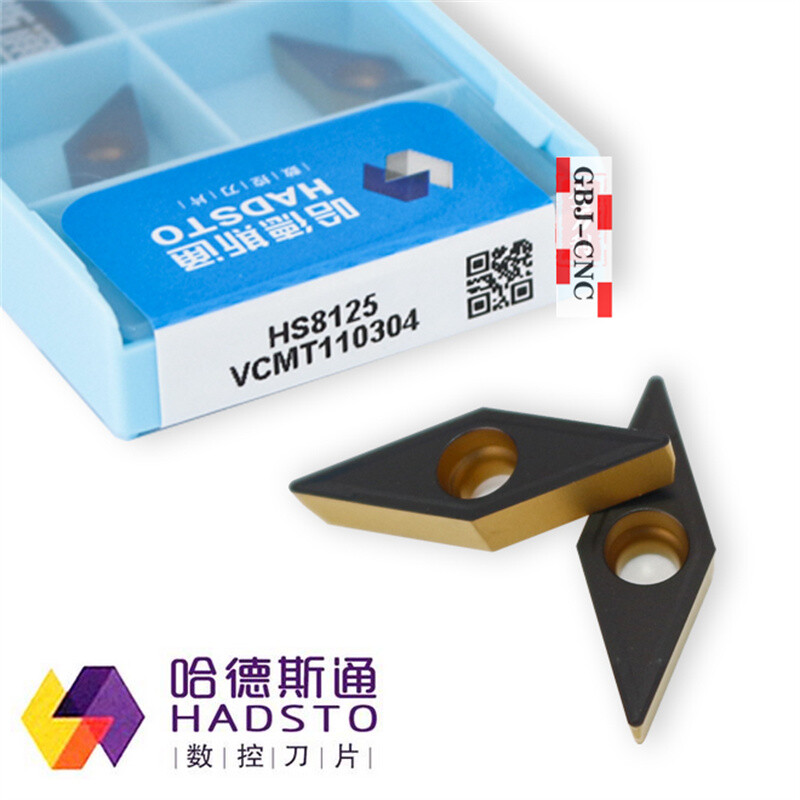 HADSTO VCMT110304 HS8125 VCMT221 10pcs The steel turning For HR35 SVQCR11 Tool