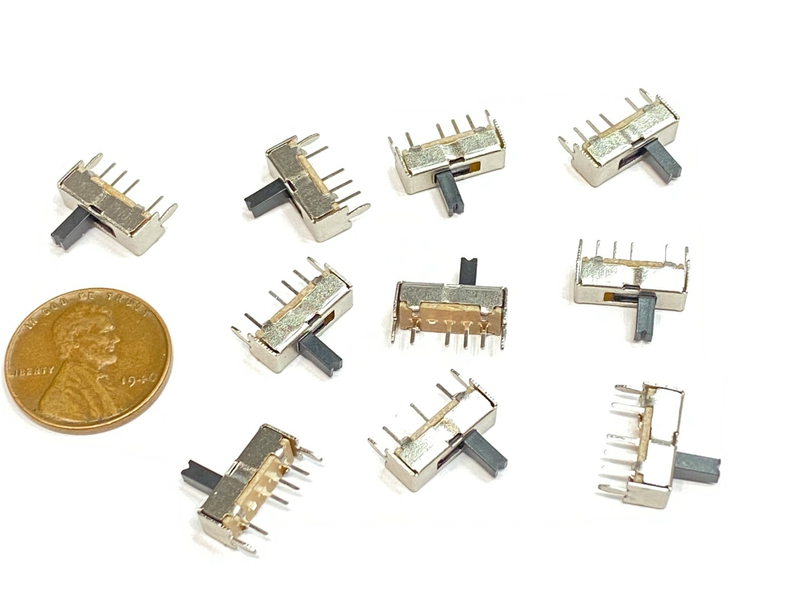 10 Pieces Slide switch SS-22f24G5 1p3t 5mm height handle ss000057