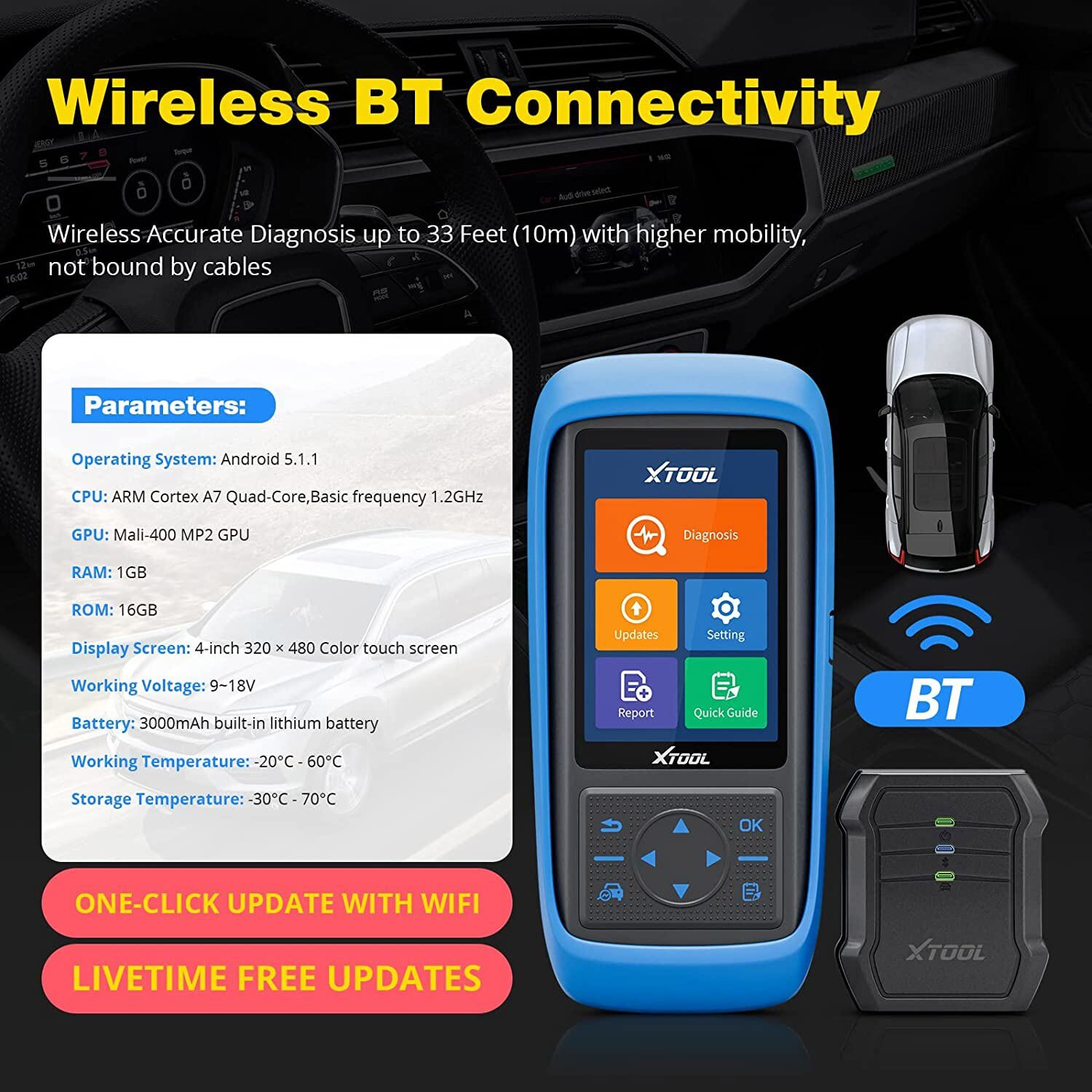 XTOOL PS701 PRO Auto All System Diagnostic Bi-Directional Scan For Japanese Cars