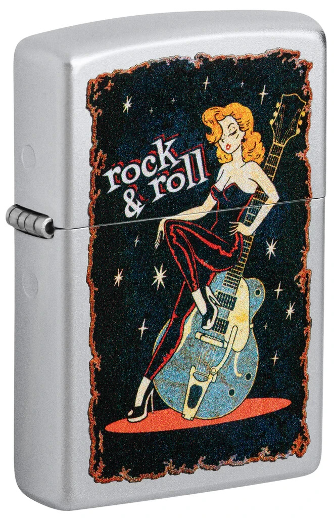 Zippo Cool Chick Design Satin Chrome 48930