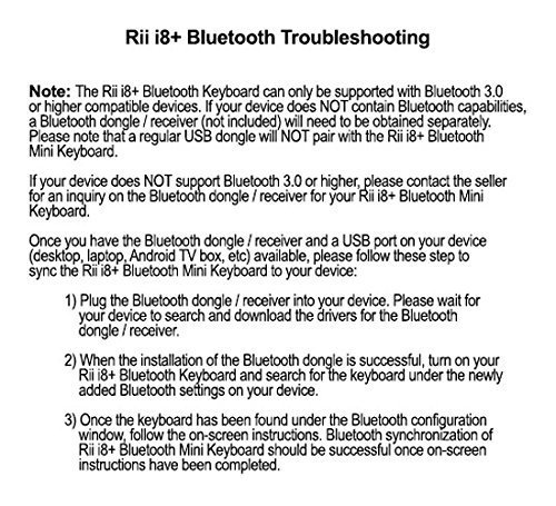 Rii i8+ BT Mini Bluetooth Backlight Touchpad Keyboard (Ship from U.S)