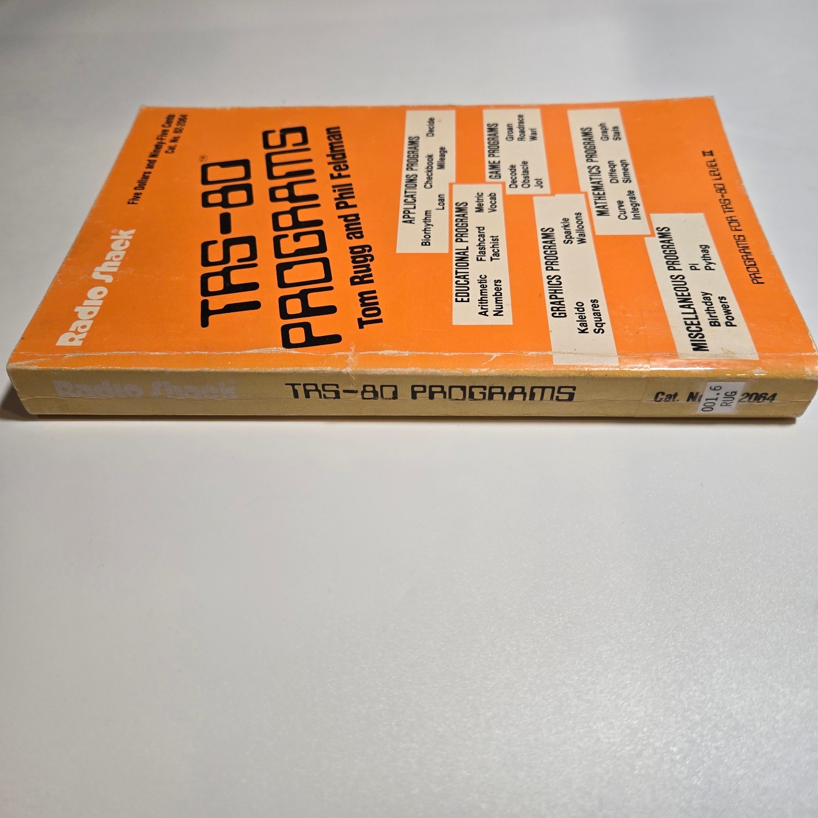TRS-80 Programs by Tom Rugg & Phil Feldman 1980 1st ed Vintage Computing Ex-Lib