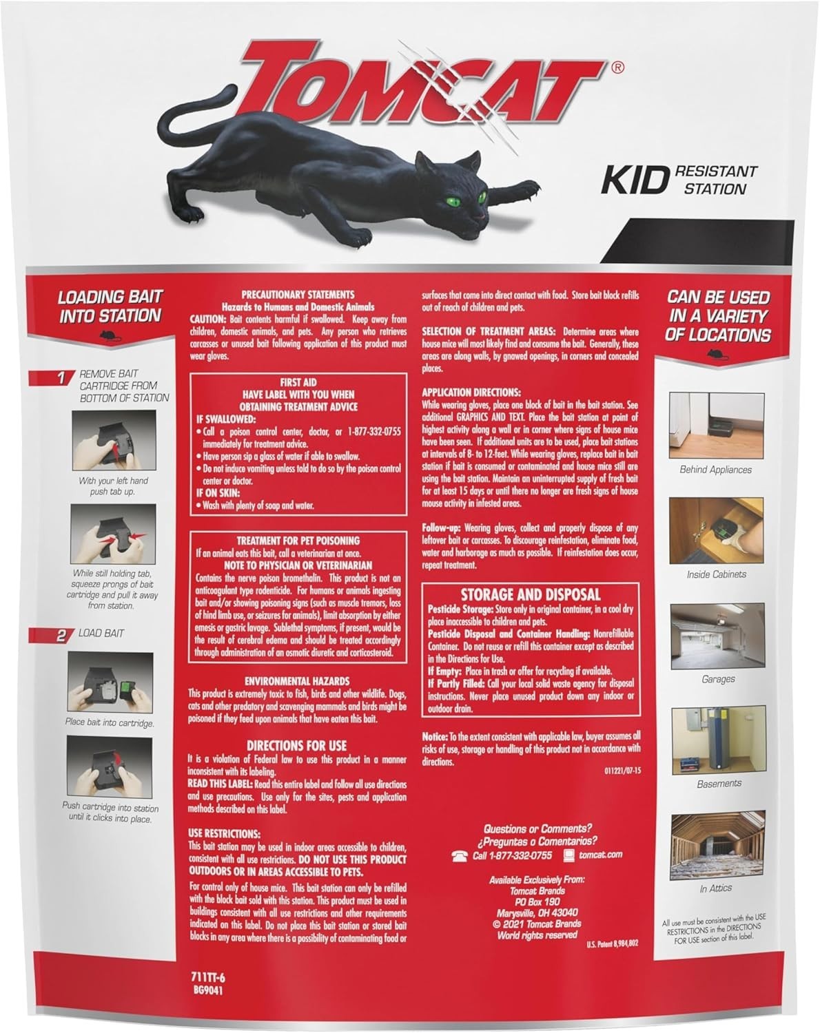 Tomcat Mouse Killer(e Child Resistant Refillable Station Weather-Resistant