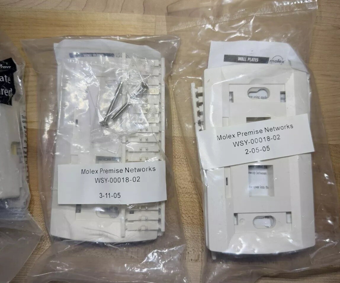 MOLEX PREMISE NETWORKS WSY-00018-02 Wall Plates LOT of 43