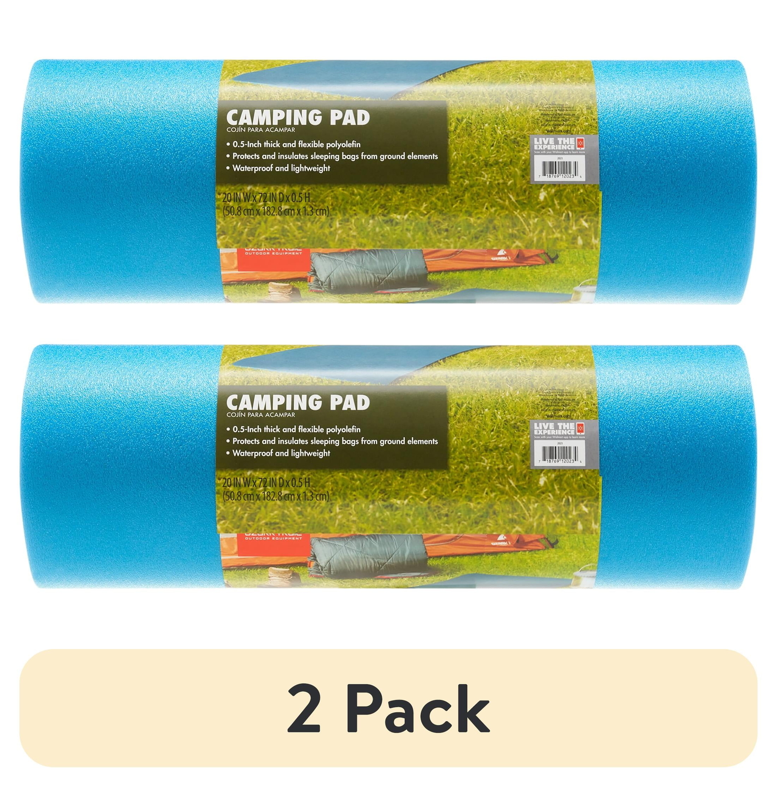 Ozark Trail Closed Cell Foam Blue Camp Sleeping Pad