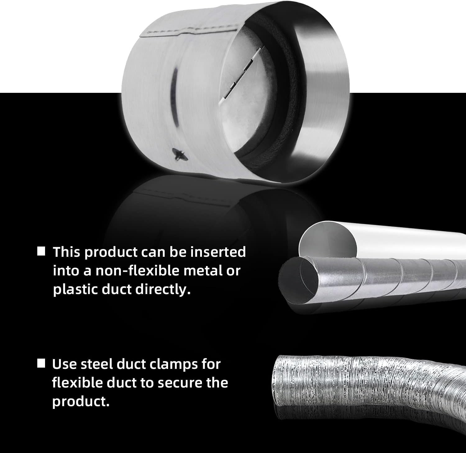 4 Inch Professional Backdraft Damper Shutter Connector Duct